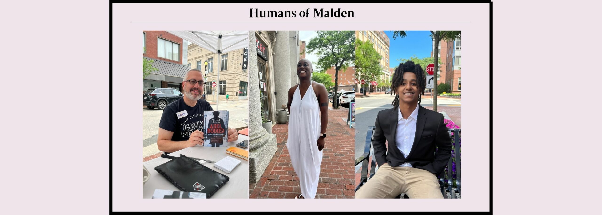 Humans of Malden three portraits