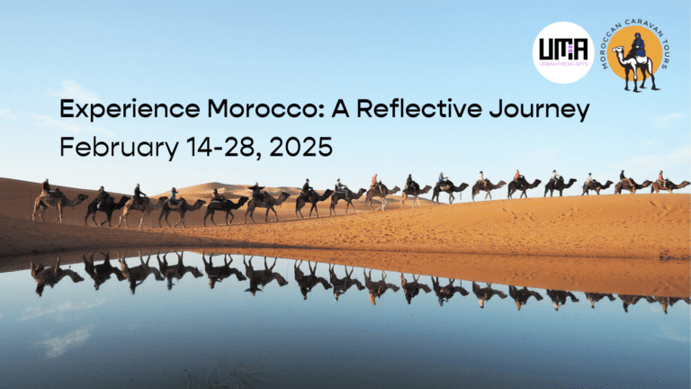 caravan of morocco in the desert